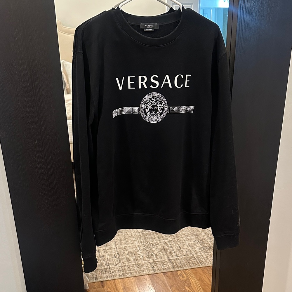 Versace Black Crewneck Sweatshirt